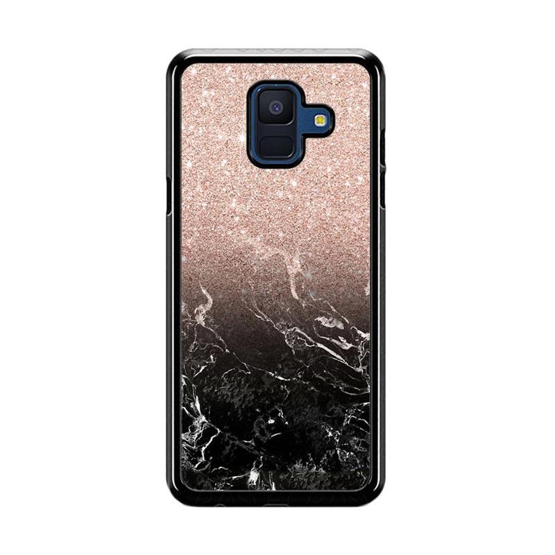 Jual Flazzstore Modern Rose Gold Ombre Black Marble E1399