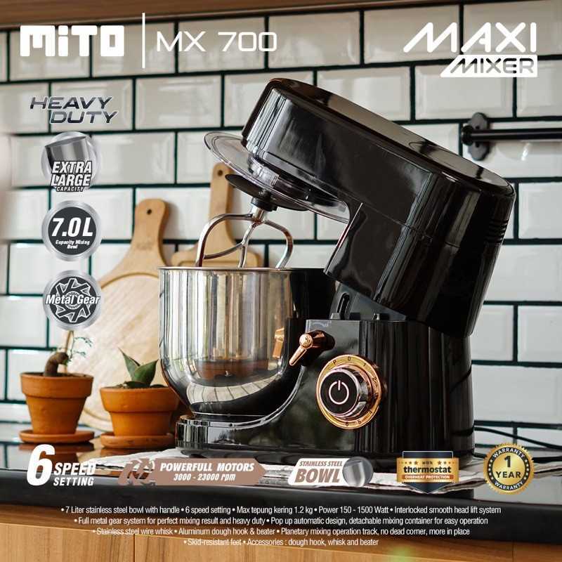Jual Mito Stand Mixer Mx700 Pengaduk Adonan Kue 7l Maxi Mixer Di Seller