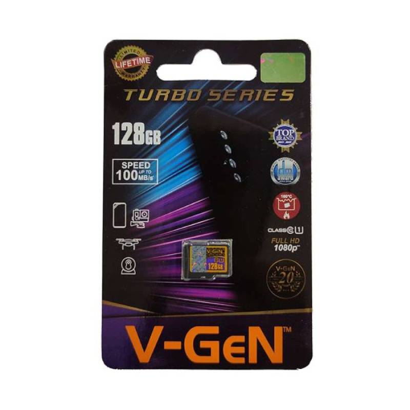 Jual microsd v gen turbo 128gb class 10 memory card micro sd vgen di