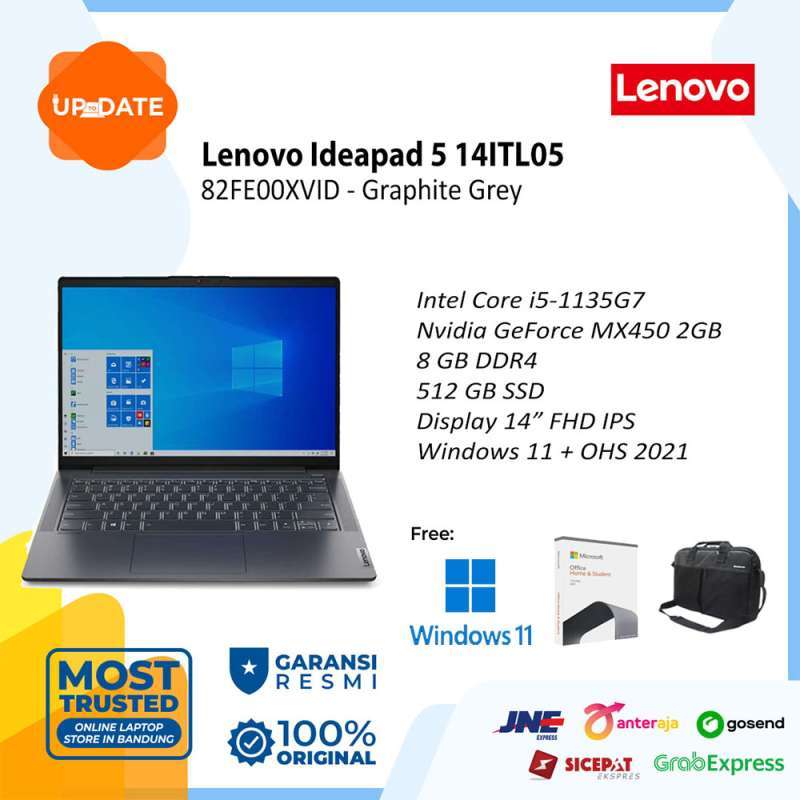 Jual Lenovo Ideapad 5 14ITL05 XVID Laptop [Intel Core i51135G7