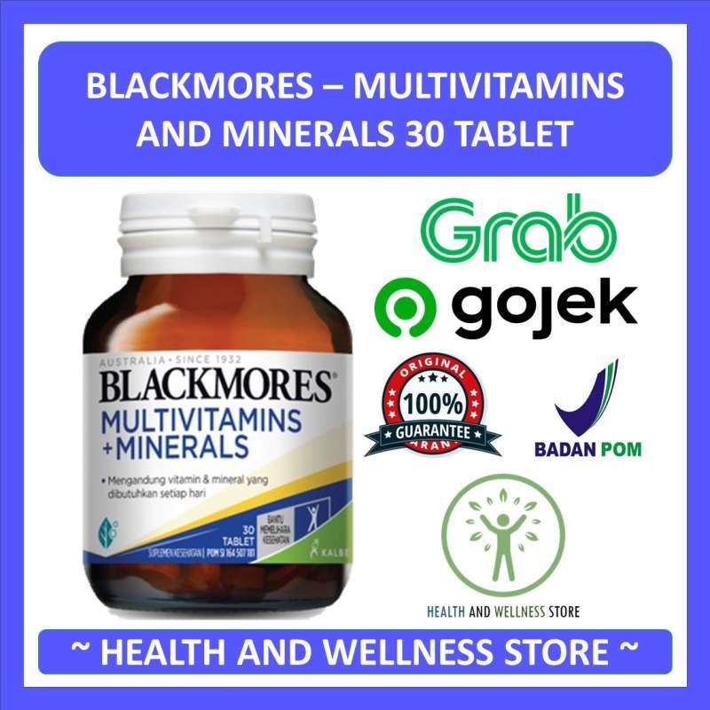 Jual BLACKMORES MULTIVITAMINS PLUS MINERALS BPOM 30 TABLET MULTIVITAMIN