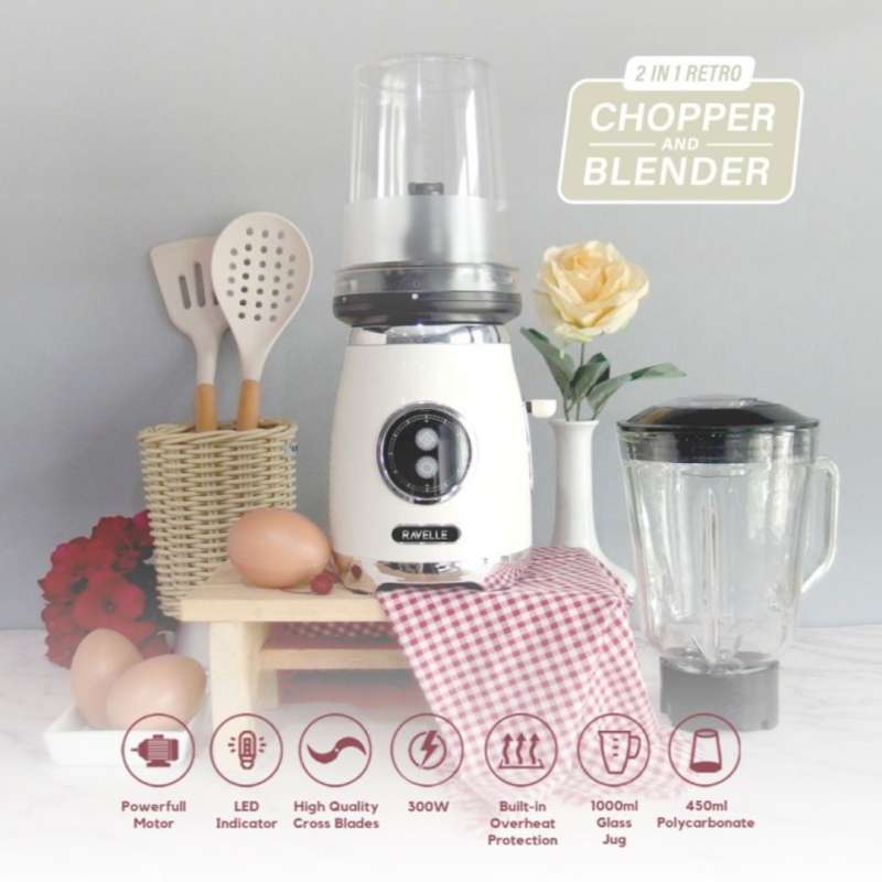 Promo Retro Blender Plus Chopper Chopper Blender Korea di Seller