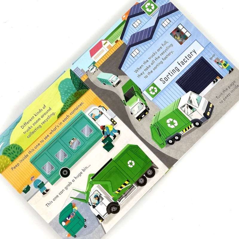 Jual Usborne Peep Inside How A Recycling Truck Works Di Seller ...