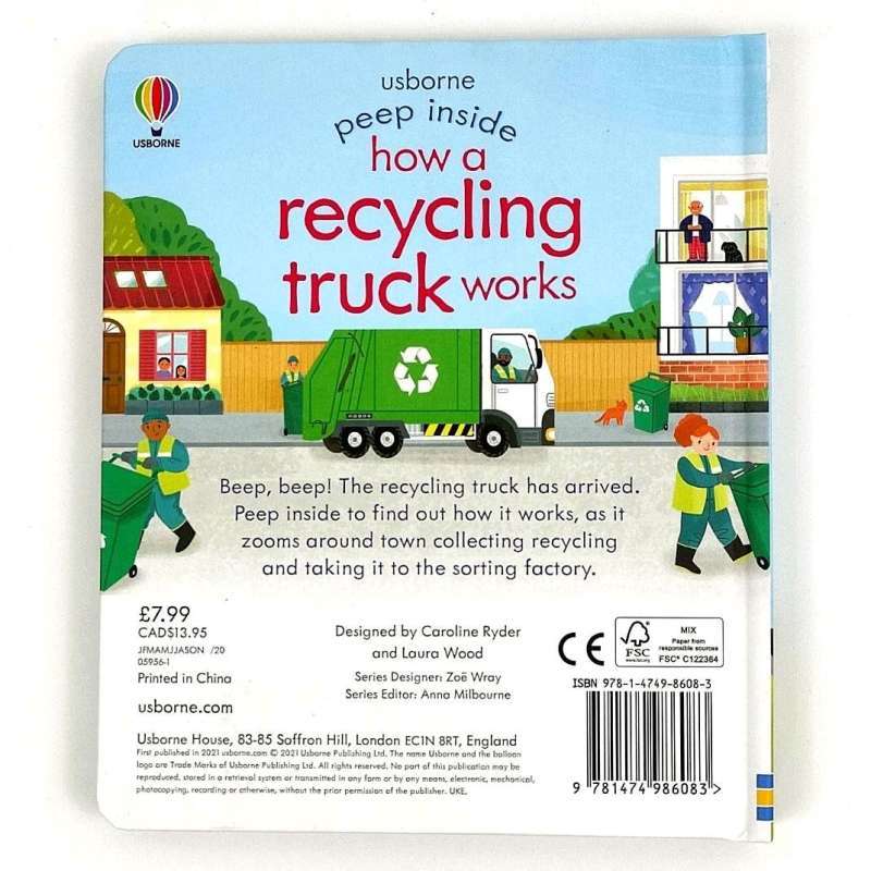 Jual Usborne Peep Inside How A Recycling Truck Works Di Seller ...