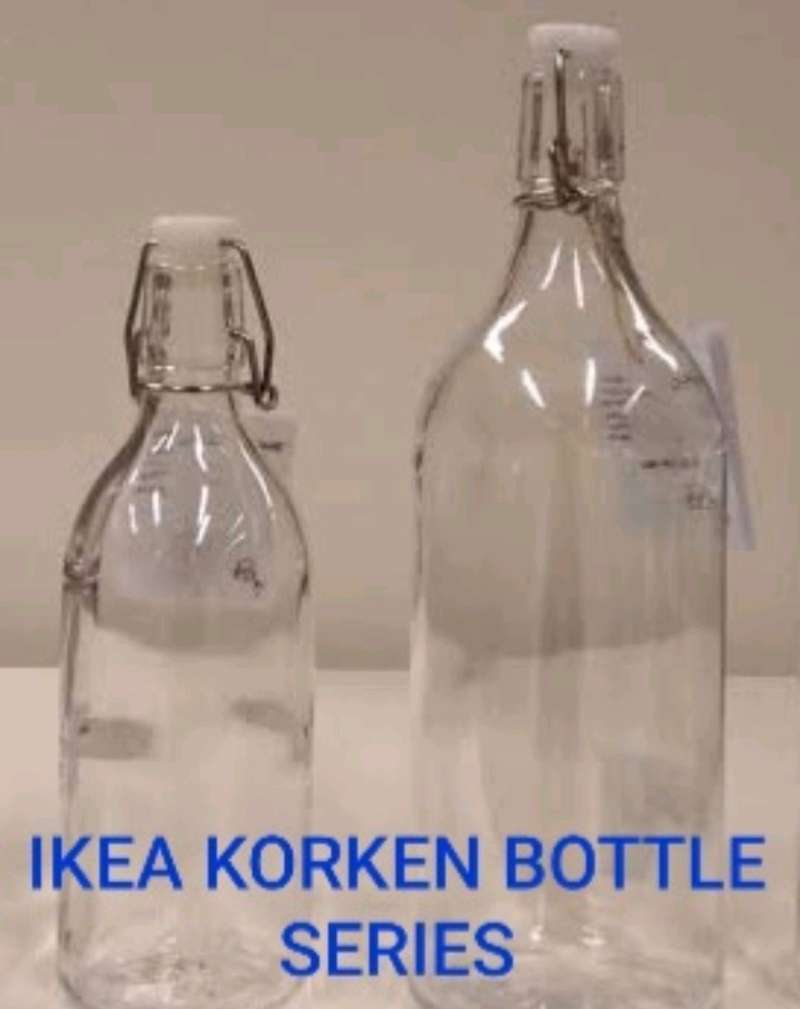 Jual IKEA KORKEN Bottle With Swing Stopper 1lt Botol Kaca Bening 1lt di