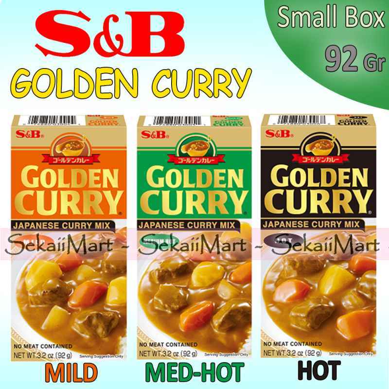 Promo S&B Golden Curry Japanese Cury SnB Kari Jepang Instant Box Kecil 90g All Variant Mild
