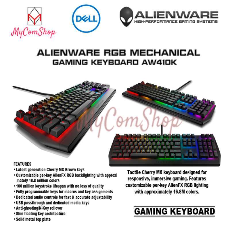 Jual ALIENWARE RGB MECHANICAL GAMING KEYBOARD AW410K di Seller