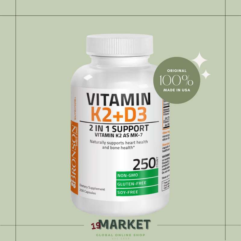 Jual Bronson Vitamin K2 MK7 Plus Vitamin D3 250 Caps di Seller
