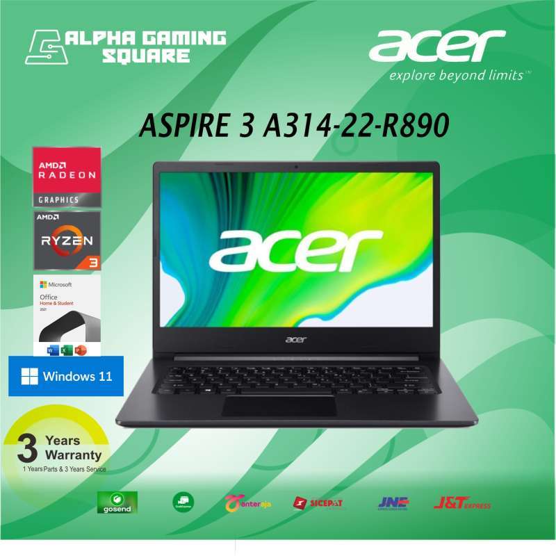 Jual Laptop Acer Aspire 3 A314-22-r890-amd Ryzen 3-3250u/4gb/ssd256g ...