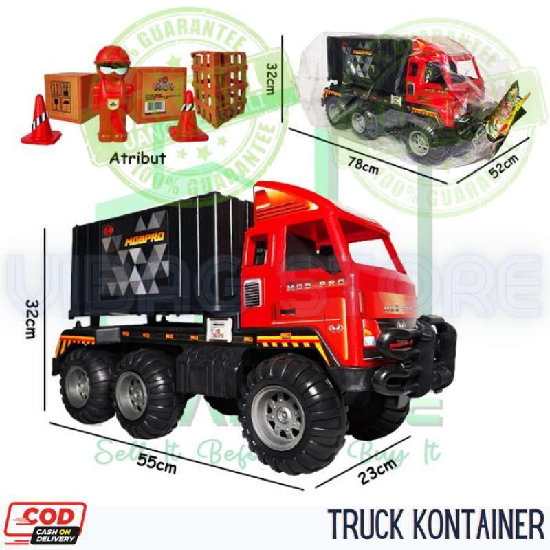 Promo Mainan Truk Kontainer Truck Container Besar Jumbo Dorong Tarik ...