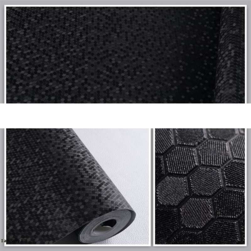 Promo Wallpaper Dinding Polos Hitam Tekstur Modern Elegan Diskon 28% di