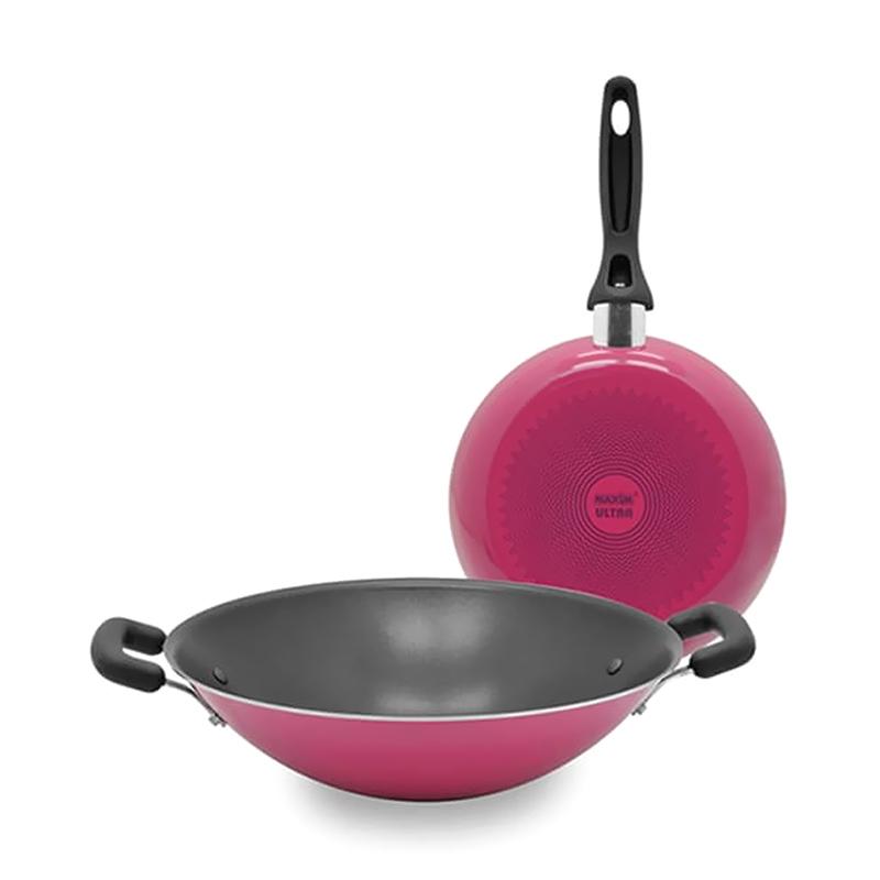 Jual Maxim  Ultra Pink  Wajan Teflon  2pcs Set 22cm Frypan 