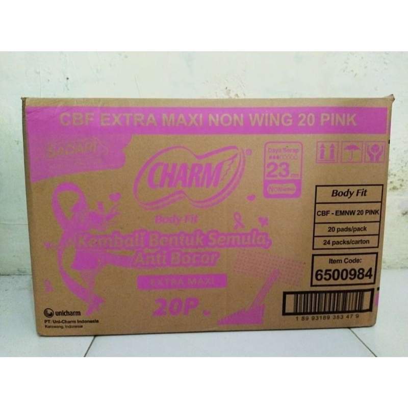 Jual CHARM BODY FIT EXTRA MAXI NON WINGS ISI 20 PADS PEMBALUT WANITA (1