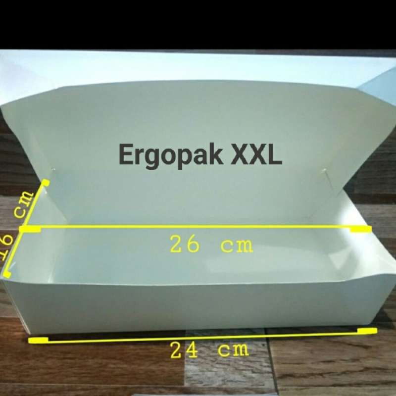 Jual ORIGINAL PAPER LUNCH BOX ERGOPAK XXL KOTAK MAKAN KERTAS UK XXL MERK Ergopak di Seller