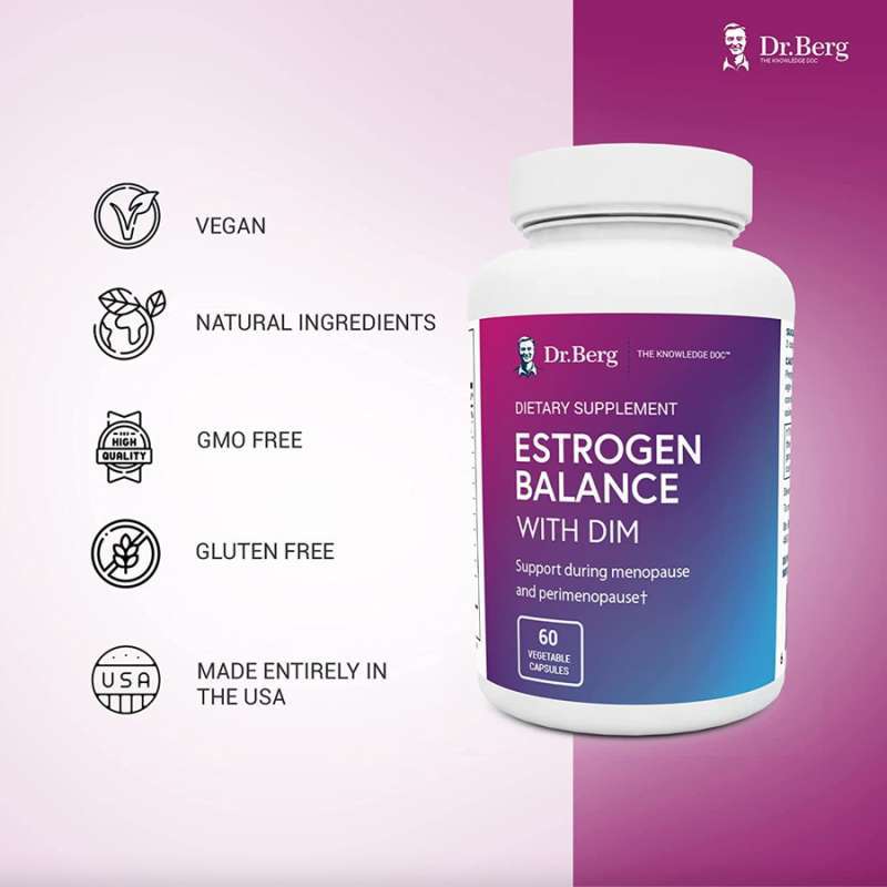 Jual Dr Berg Estrogen Balance With Dim 60vcap Ringankan Gejala