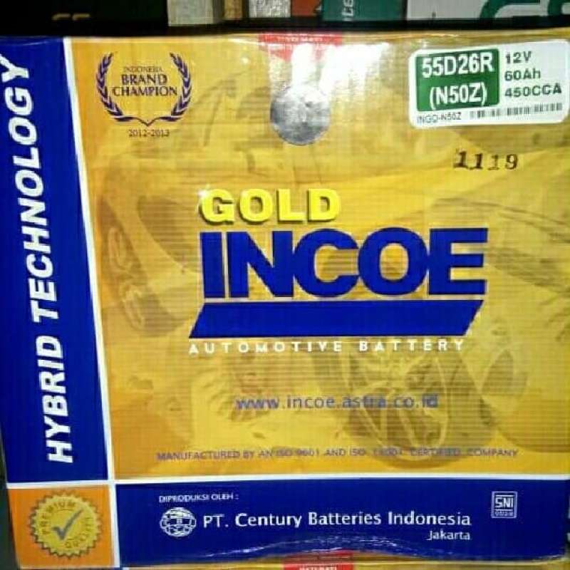Jual Aki Accu Basah Incoe Gold N50z, Truk Tronton, Engkel, Colt Diesel