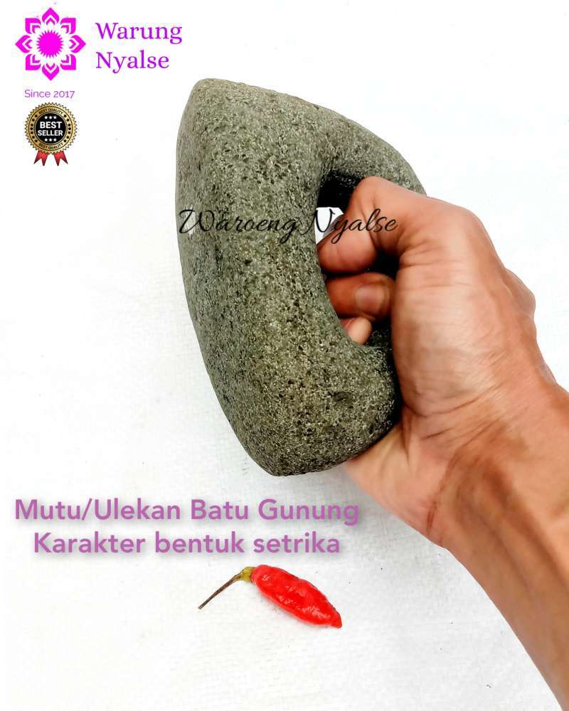 Promo Ulekan Batu Karakter Unik Bentuk Setrika Warung Nyalse Anak Cobek