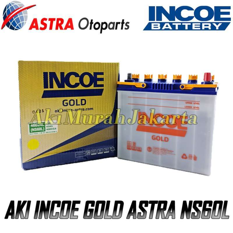 Jual Aki Mobil Suzuki Baleno Matic INCOE GOLD ASTRA NS60L Aki Basah 12V
