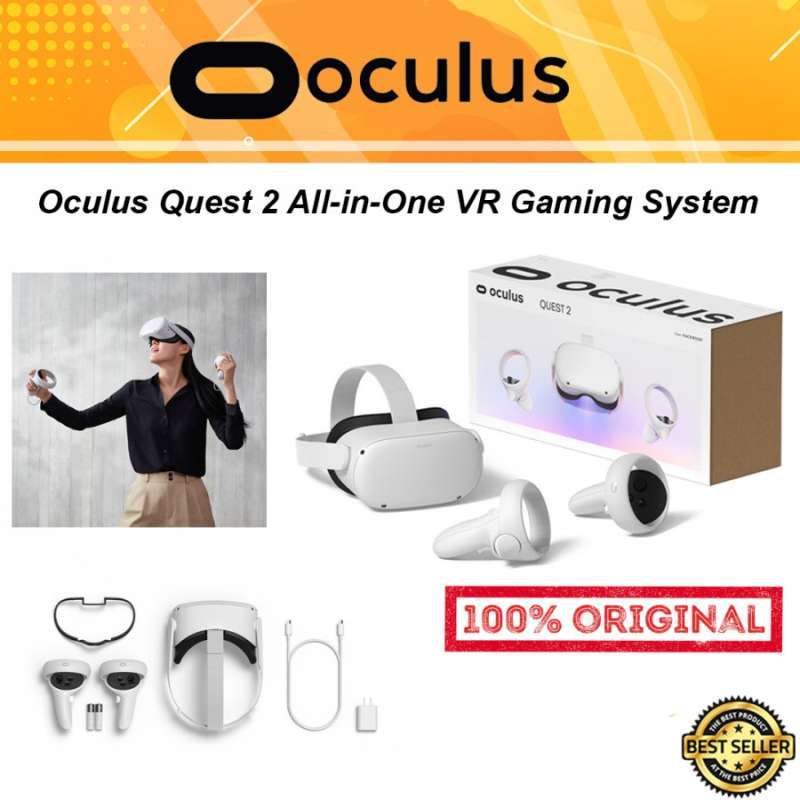 Promo Oculus Quest 2 AllinOne VR Gaming System Headset Original USA
