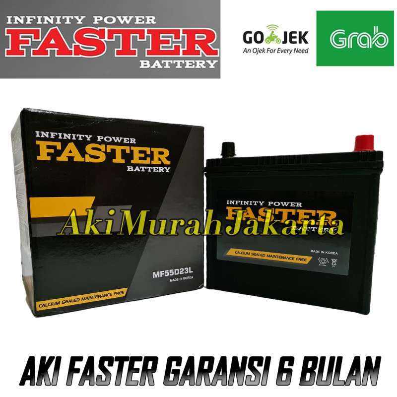 Jual Aki Mobil Suzuki Grand Vitara 55D23L FASTER Aki Kering 12V / 60Ah