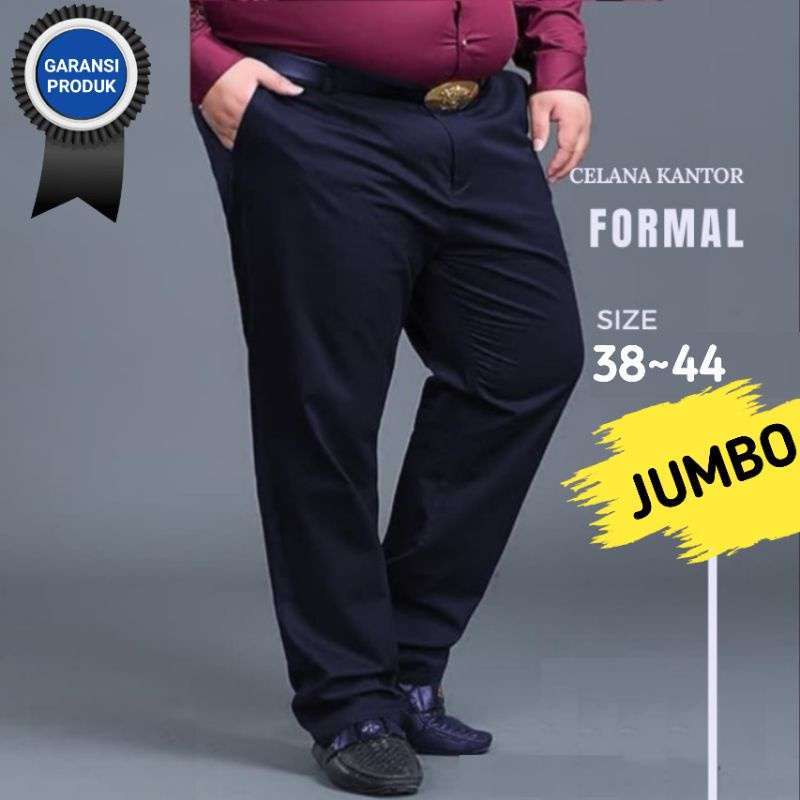 Promo Celana Panjang Formal Jumbo Pria Premium Oversize Cowok Dewasa