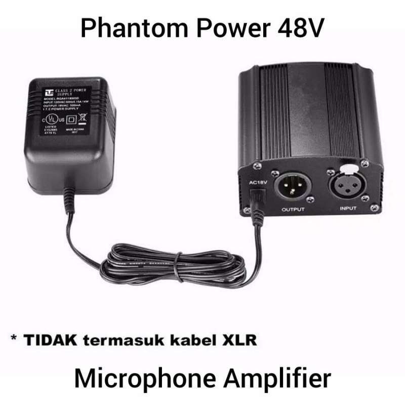 Jual Phantom Power Microphone 1 Channel 48V Condenser Mic Amplifier di Seller Gudang Listrik