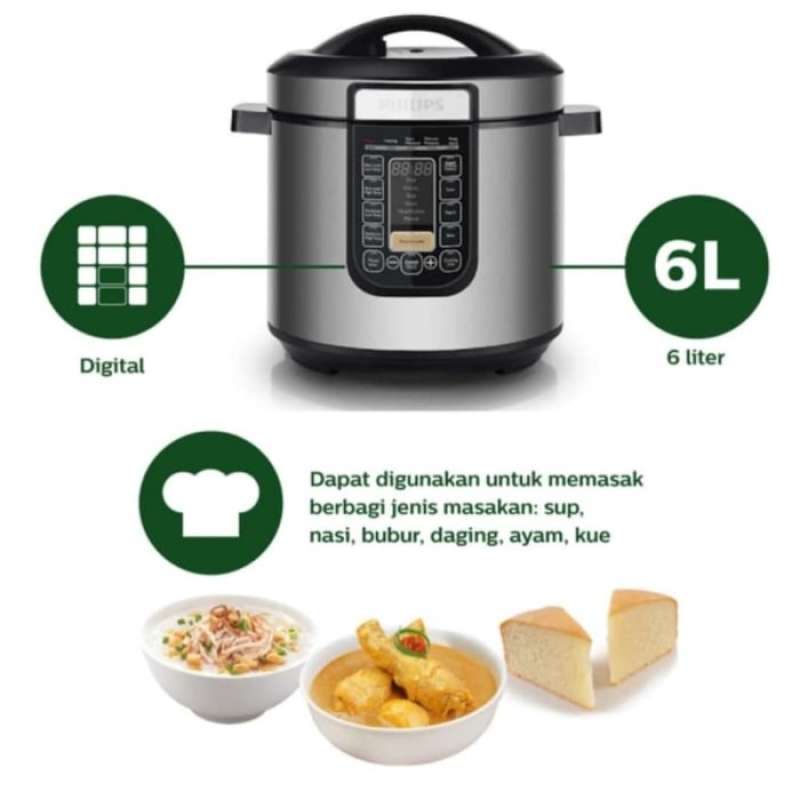 Promo PHILIPS All In One Electric Pressure Cooker HD2137/30 HD 2137