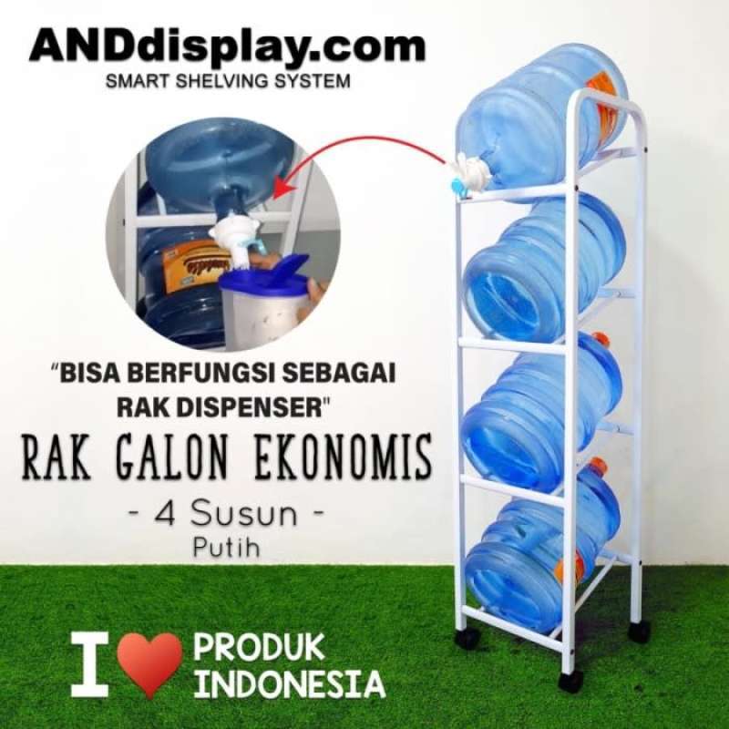 Jual Dijual Rak Galon Susun 4 - Rak Galon Air - Rak Dispenser Air - Rak