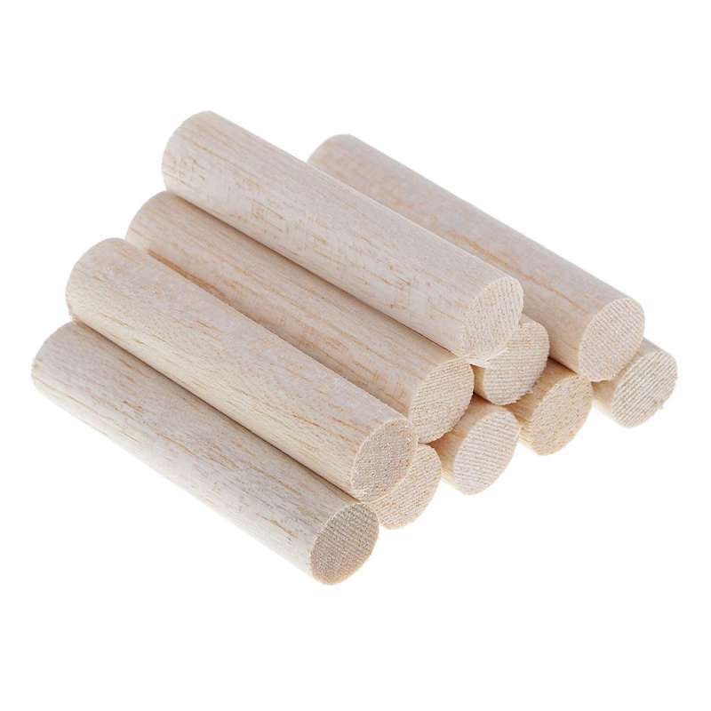 Promo Wooden Art Craft Making Balsa Wood Round Sticks 11x50mm for Model Building Diskon 33 di