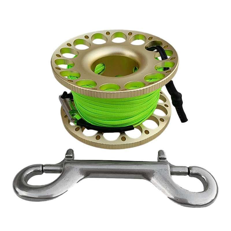 Jual 30m Aluminum Alloy Cave Scuba Diving Finger Spool Guide Line Reel