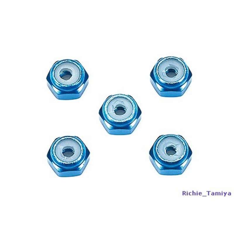 Jual Tamiya Aluminum Lock Nut Blue [2 mm/ 5 pcs] di Seller Richie