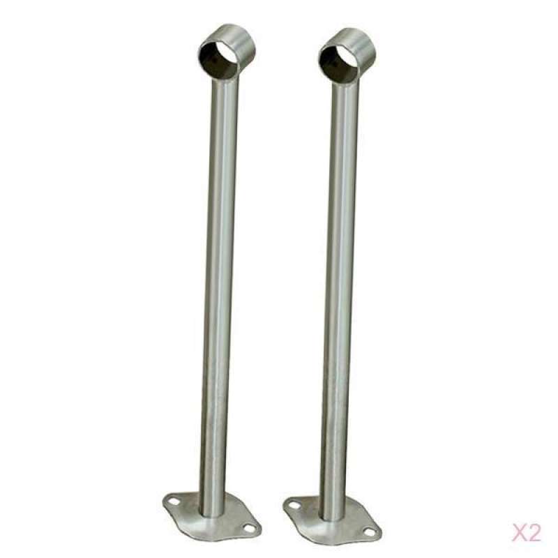 Promo 4 lot Stainless Steel Wardrobe Pipe Bracket Curtain Shower Rod