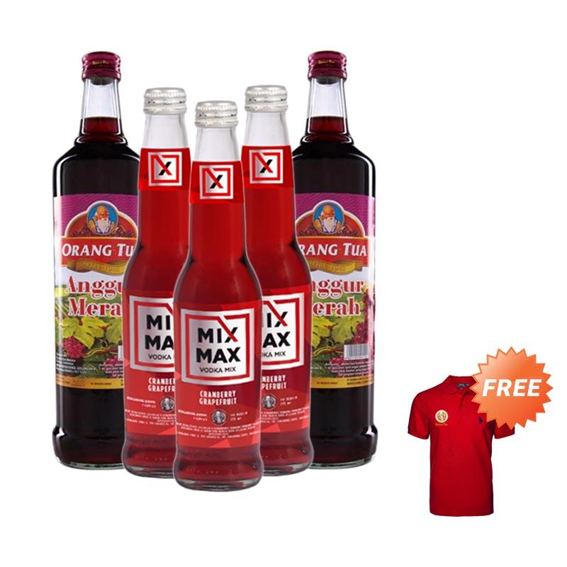 Foto Botol Anggur Merah Cap Orang Tua