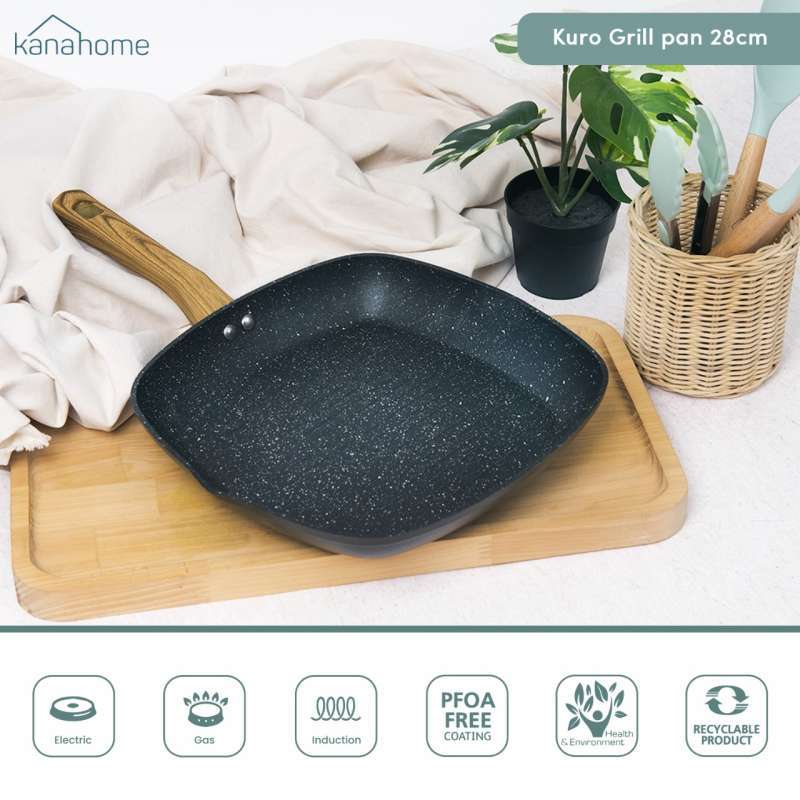 Jual Kuro Grill Pan/Panci Marble Induksi anti lengket 28cm di Seller