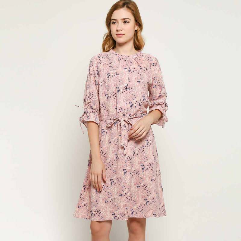Promo Morphidae 603 40601 48 Dissa Midi Dress Wanita - Purple di Seller
