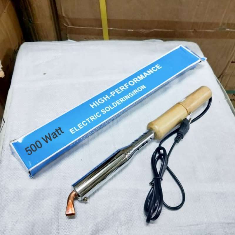 Jual solder listrik 500 watt gagang kayu soldering iron 500 watt di