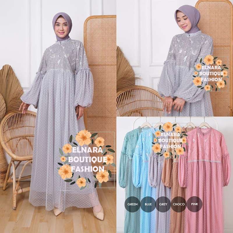 7 Rekomendasi Gamis Lengan Balon Kekinian, Wajib Punya di Lemari Nih