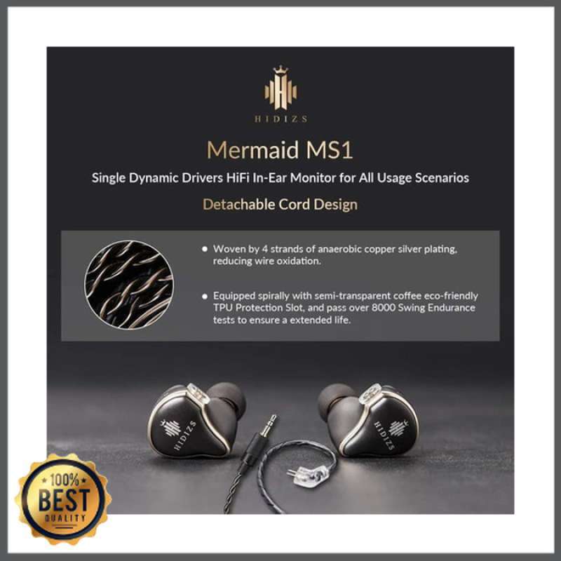 Jual Hidizs Mermaid MS1 Patented Dynamic Diaphragm HiFi IEMs red only