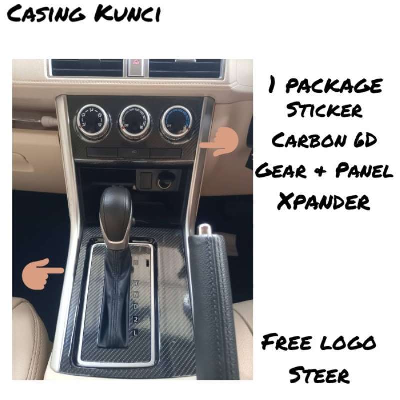 Promo STICKER CARBON 6D XPANDER CROSS LIVINA STIKER GEAR AUTOMATIC AC