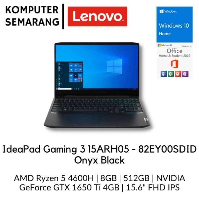 Jual Lenovo IdeaPad Gaming 3 15ARH05 - SDID Onyx Black [Ryzen 5-4600H ...