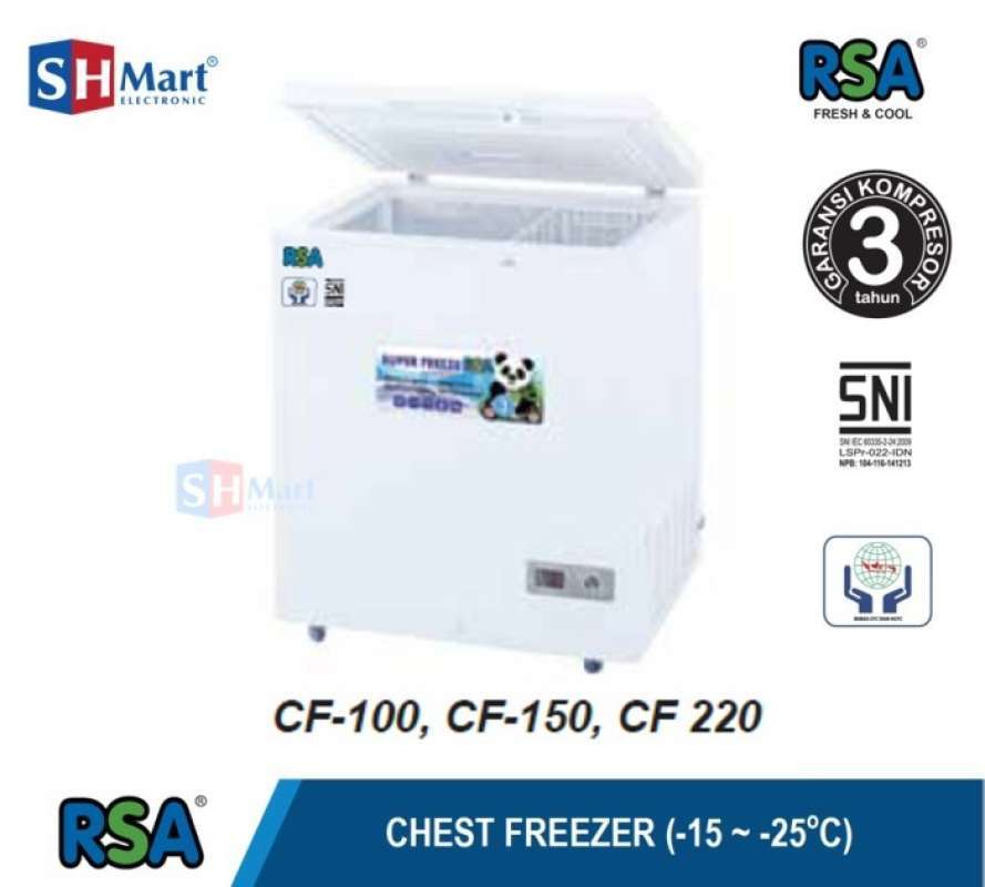 Jual Chest Freezer Rsa 100 Liter Cf110 Digital Thermometer Cf110 Medan