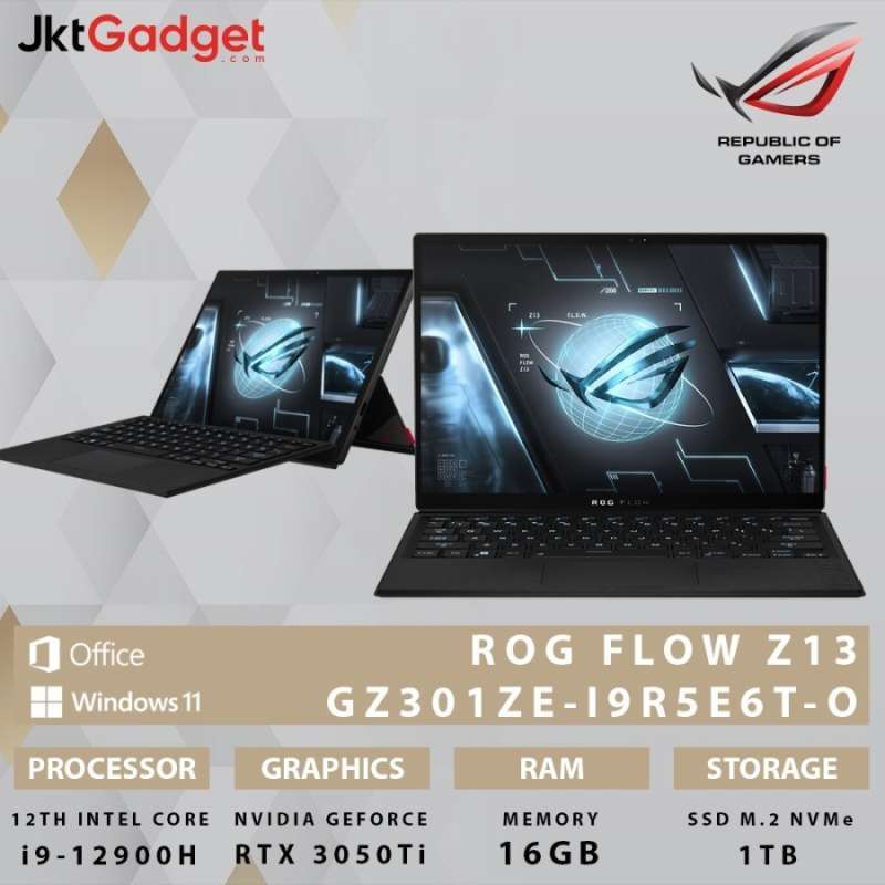 Jual Asus Rog Flow Z13 Gz301zei9r5e6to I912900h 16gb 1tb Rtx3050ti