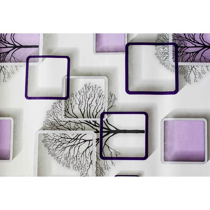 Jual Abadi 6051-1 Motif Kubus Wallpaper Sticker - Ungu