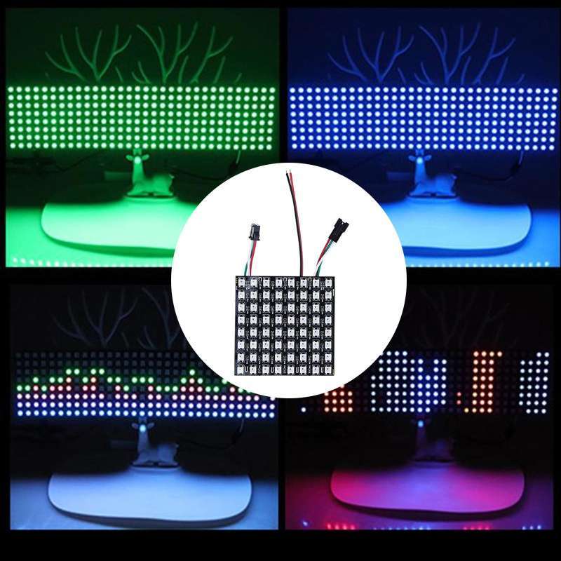 Promo LED Pixels Matrix Panel WS2812B RGB Digital Image Video Text ...