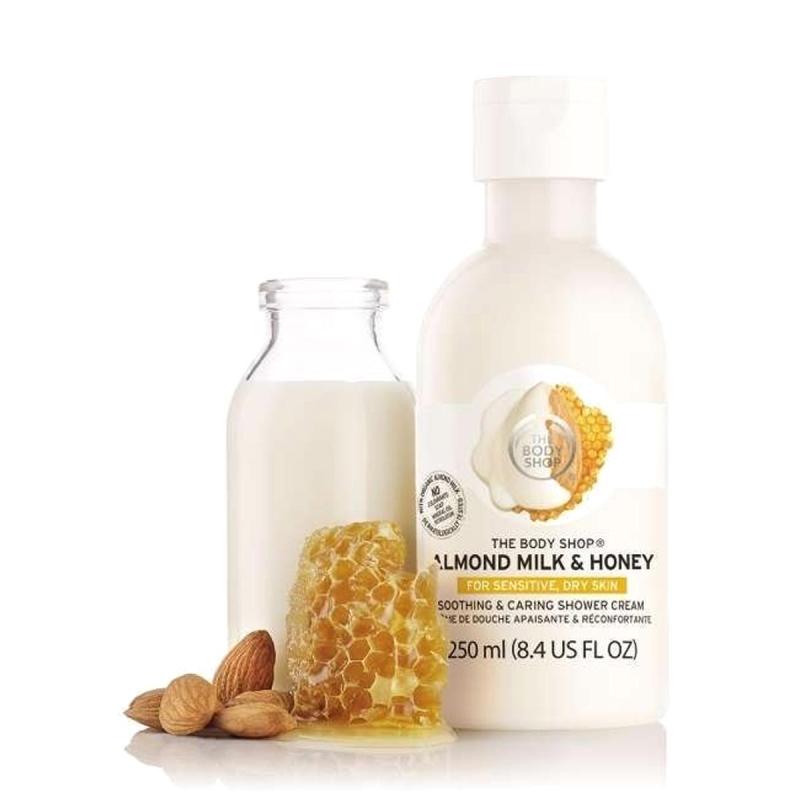 Jual The Body Shop Almond Milk & Honey Shower Gel [250 mL] di Seller