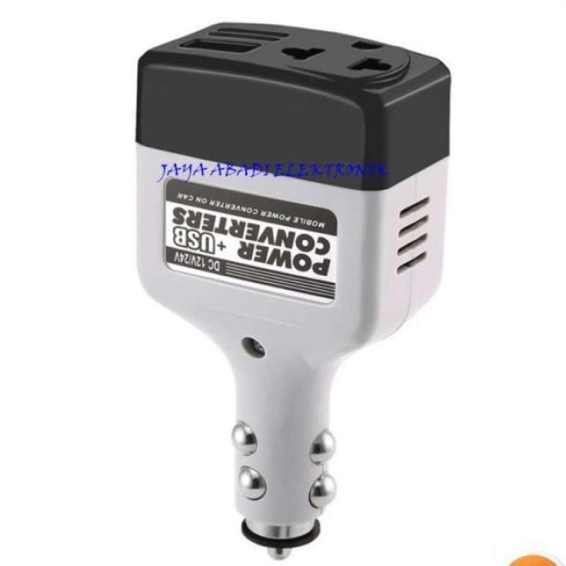 Jual POWER INVERTER USB AKI ACU DC TO AC LISTRIK ADAPTOR MOBIL CHARGER