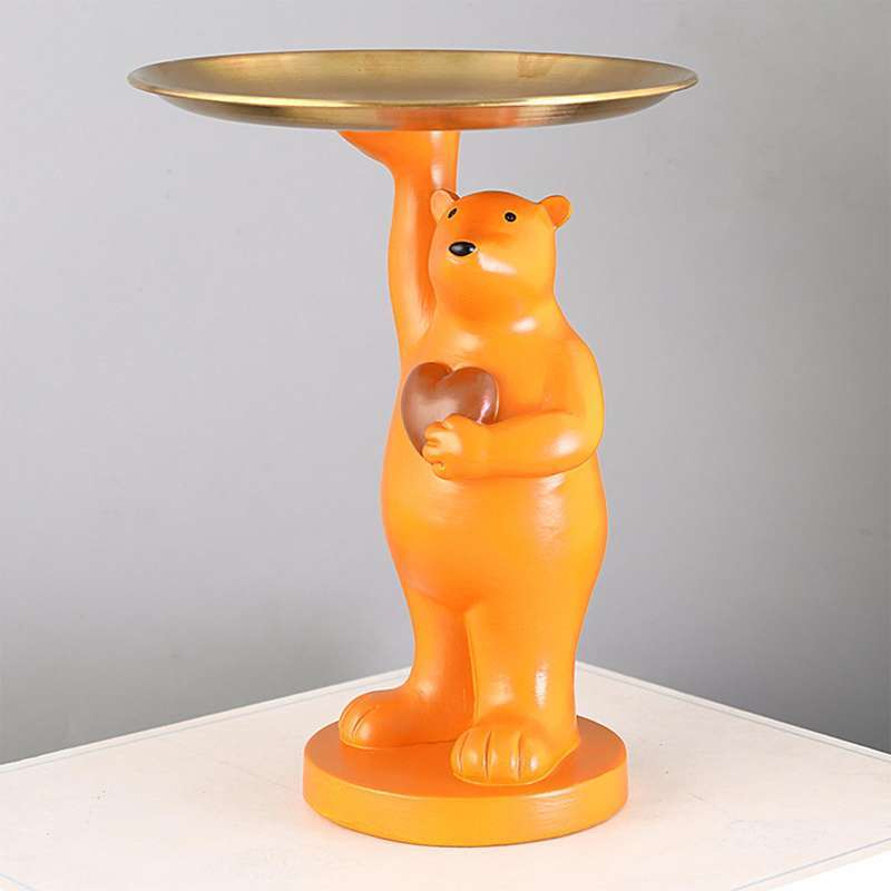 Jual Nordic Style Polar Bear Statue Storage Tray For Entrance Dining