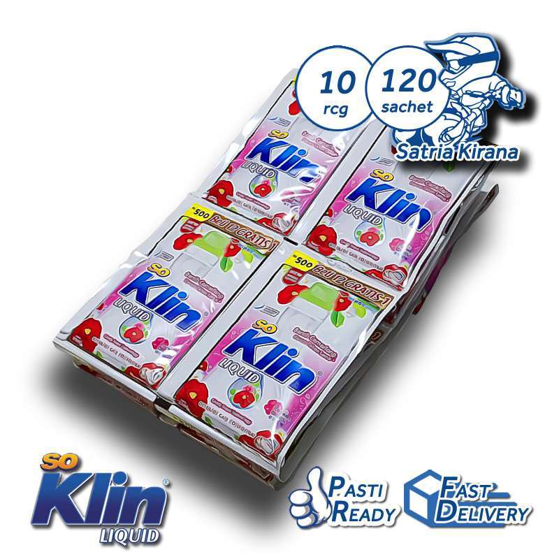 Promo So Klin Liquid [22 mL x 120 sachet | 1 Dus] SoKlin 20 500 Karton ...