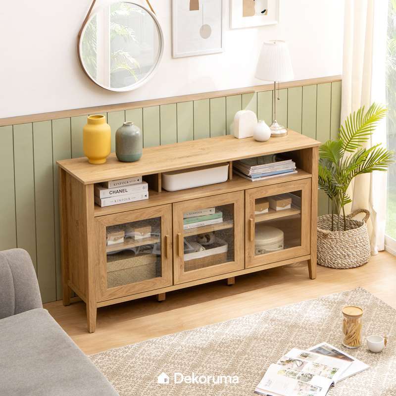 Promo Dekoruma HEIMA Kabinet Kayu 3 Pintu | Lemari Display | Credenza ...