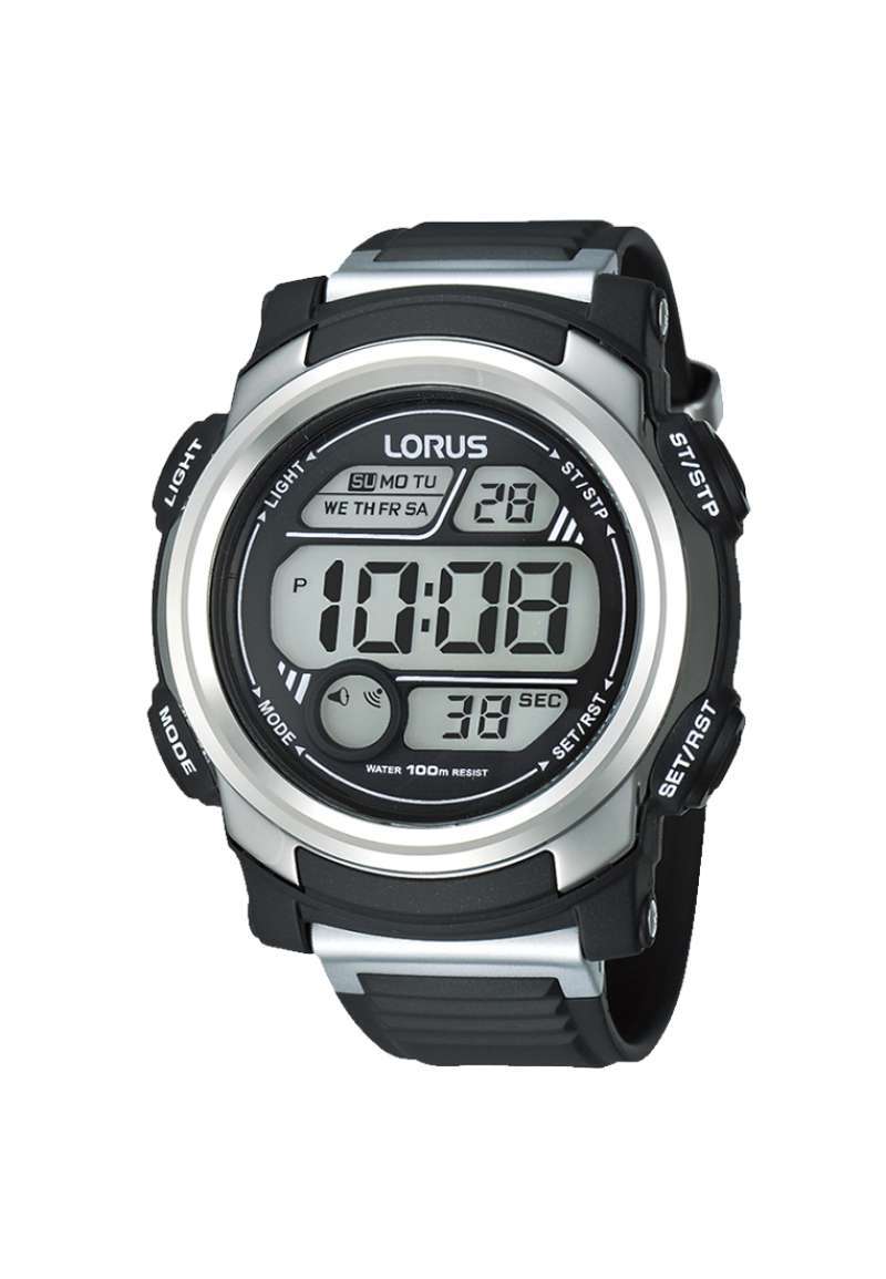 Promo Jam Tangan Pria Lorus Original R2313GX9 Strap Silicone Black